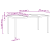 Set dining grădină  cu perne Bej din ratan poliat, Masa grădină  Neagră 160x80x73 cm cu sticlă temperată GartenMobel Dekor