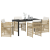 Set de dining pentru grădină cu 5 piese, cu perne din polyratan bej GartenMobel Dekor