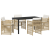Set de dining pentru grădină cu 5 piese, cu perne din polyratan bej GartenMobel Dekor