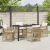 Set de dining pentru grădină cu 5 piese, cu perne din polyratan bej GartenMobel Dekor