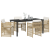 Set dining grădină 5 piese cu perne bej din ratan poliester GartenMobel Dekor