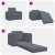 Canapea pat 2 în 1 gri închis 98x71x83 cm catifea GartenMobel Dekor