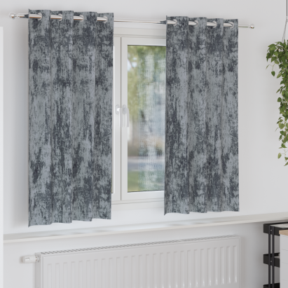 draperii cu ochete Argintiu Poliester 140 x 175 cm GartenMobel Dekor