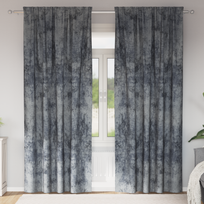 Draperii din catifea 2 piese cu inele gri argintiu 260x140 cm GartenMobel Dekor