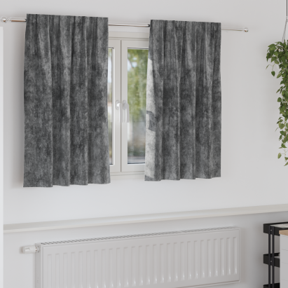 Draperii din catifea 2 piese cu buzunare pentru baghetă Gri 140x140 cm GartenMobel Dekor