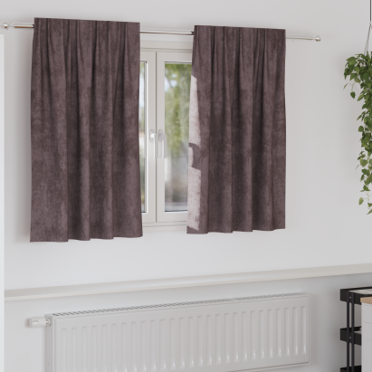 draperii din catifea 2 piese cu ochiuri maro 140x140 cm GartenMobel Dekor