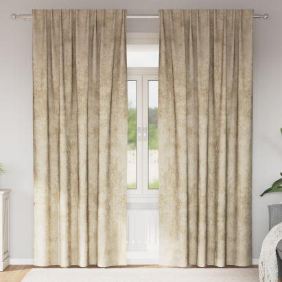 Draperii din Catifea 2 buc cu eyelets Crem 260x140 cm GartenMobel Dekor