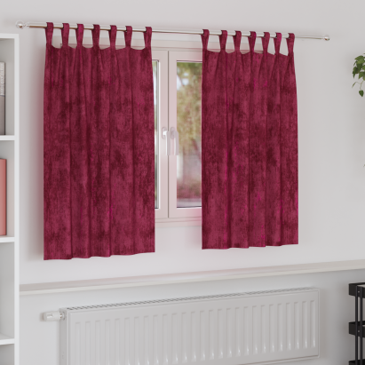 Draperii din catifea Vin roșu Poliester 140 x 140 cm GartenMobel Dekor