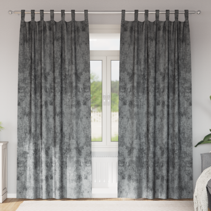 Draperii din catifea 2 piese cu inele Gri 245x140 cm GartenMobel Dekor