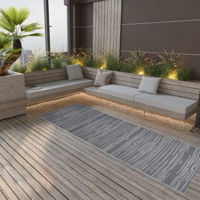 Covor de exterior, ARAKIL antracit, 80x250 cm, PP GartenMobel Dekor
