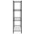 Raft de depozitare, 4 niveluri, negru, 90 x 35 x 137 cm, 200 kg GartenMobel Dekor