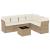 Set canapele de grădină, 7 piese, cu perne, bej, poliratan GartenMobel Dekor