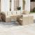 Set canapele de grădină cu perne, 10 piese, bej, poliratan GartenMobel Dekor