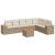 Set canapele de grădină, 8 piese, cu perne, bej, poliratan GartenMobel Dekor
