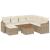 Set canapele de grădină, 8 piese, cu perne, bej, poliratan GartenMobel Dekor