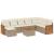 Set canapele de grădină, 9 piese, cu perne, bej, poliratan GartenMobel Dekor