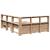 Pat cu bibliotecă fără saltea, 140x190 cm, lemn masiv de pin GartenMobel Dekor