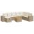 Set canapele de grădină, 9 piese, cu perne, bej, poliratan GartenMobel Dekor