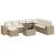Set canapele de grădină, 9 piese, cu perne, bej, poliratan GartenMobel Dekor