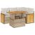 Set canapele de grădină cu perne 5 piese bej poliratan/acacia GartenMobel Dekor