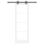 Ușă glisantă  cu set de accesorii Alb 73.5x211 cm Lemn solid de pin, Ușă interioară  cu geam 'ORKDAL'Alb 73.5x211x4 cm GartenMobel Dekor