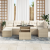 Set sofa de grădină 8 piese cu perne bej din ratan GartenMobel Dekor