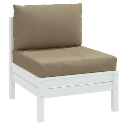 Perne de paleți, 2 buc., melanj gri taupe, material textil GartenMobel Dekor