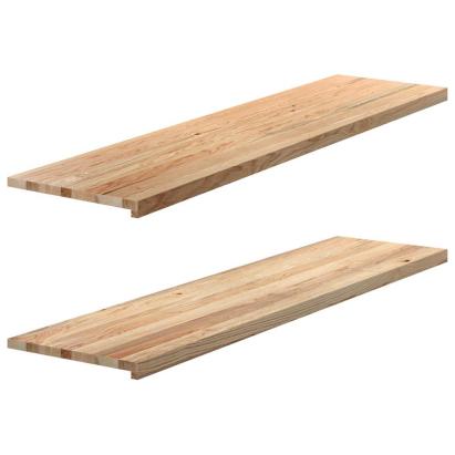 Pervaz 2 buc lemn masiv de stejar netratat 160x40x2 cm GartenMobel Dekor