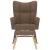 Scaun balansoar cu suport picioare, maro, material textil GartenMobel Dekor