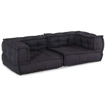 Puf modular Antracit 140x70x36 Material GartenMobel Dekor