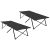 Seturi de paturi pliabile cu genți de transport 2 piese Negru 600D Fabric Oxford GartenMobel Dekor