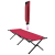 Pat Pliabil de Soare cu Geantă Roșie 600D Oxford Fabric GartenMobel Dekor