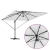 Umbrelă Cantilever Roma cu LED-uri Nisip 286x285x270 cm Aluminiu GartenMobel Dekor