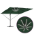 Cantilever Roma Parasol cu LED-uri Verzi 286x285x270 cm Aluminiu GartenMobel Dekor