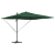 Cantilever Roma Parasol cu LED-uri Verzi 286x285x270 cm Aluminiu GartenMobel Dekor