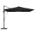 Umbrelă Cantilever Roma cu LED-uri Neagră 286x285x270 cm Aluminiu GartenMobel Dekor