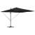 Umbrelă Cantilever Roma cu LED-uri Neagră 286x285x270 cm Aluminiu GartenMobel Dekor