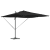 Umbrelă Cantilever Roma cu LED-uri Neagră 286x285x270 cm Aluminiu GartenMobel Dekor