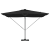 Umbrelă Cantilever Roma cu LED-uri Neagră 286x285x270 cm Aluminiu GartenMobel Dekor