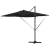 Umbrelă Cantilever Roma cu LED-uri Neagră 286x285x270 cm Aluminiu GartenMobel Dekor