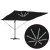 Umbrelă Cantilever Roma cu LED-uri Neagră 286x285x270 cm Aluminiu GartenMobel Dekor