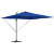 Umbrelă cantilever Roma cu LED-uri Albastru azur 286x285x270 cm Aluminiu GartenMobel Dekor