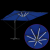 Umbrelă cantilever Roma cu LED-uri Albastru azur 286x285x270 cm Aluminiu GartenMobel Dekor