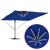 Umbrelă cantilever Roma cu LED-uri Albastru azur 286x285x270 cm Aluminiu GartenMobel Dekor