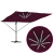Umbrelă cantilever Roma cu LED-uri Bordeaux roșie 286x285x270 cm Aluminiu GartenMobel Dekor