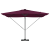 Umbrelă cantilever Roma cu LED-uri Bordeaux roșie 286x285x270 cm Aluminiu GartenMobel Dekor
