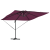 Umbrelă cantilever Roma cu LED-uri Bordeaux roșie 286x285x270 cm Aluminiu GartenMobel Dekor