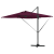 Umbrelă cantilever Roma cu LED-uri Bordeaux roșie 286x285x270 cm Aluminiu GartenMobel Dekor