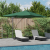 Umbrela cantilever Roma cu LED-uri Verde 352x251x265 cm Aluminiu GartenMobel Dekor