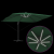 Umbrela cantilever Roma cu LED-uri Verde 352x251x265 cm Aluminiu GartenMobel Dekor